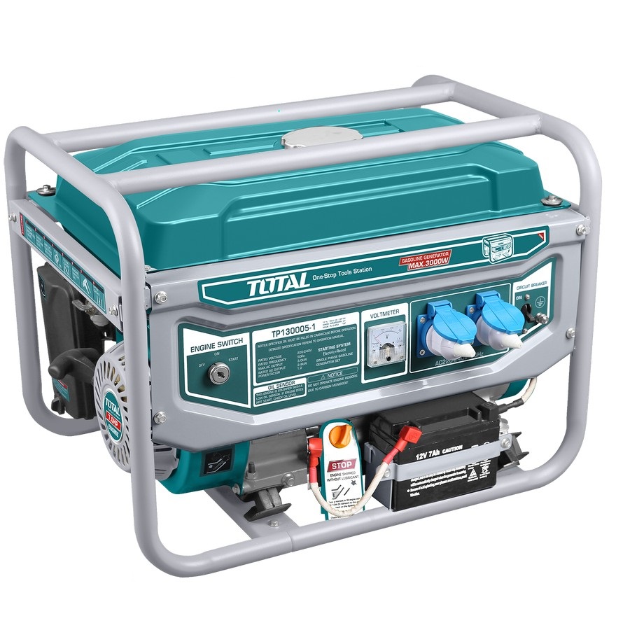 Бензиновий електрогенератор Total TP130005-1, 1 фаза (220-240В) 2,8 кВт